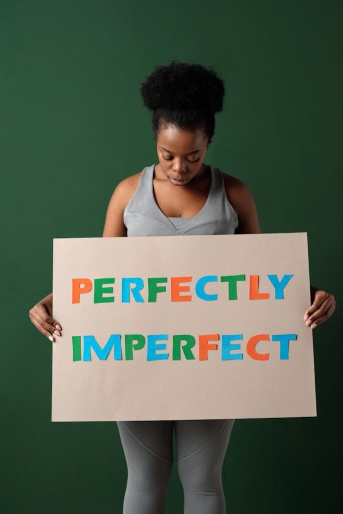 A Woman Holding a Slogan